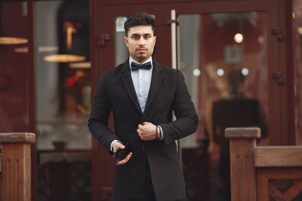 Classic black tuxedos